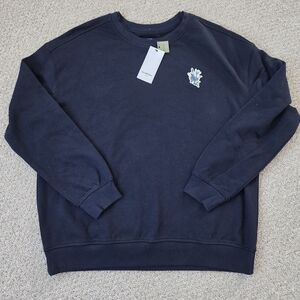 Men's Black Sweater with Embroidered Logo